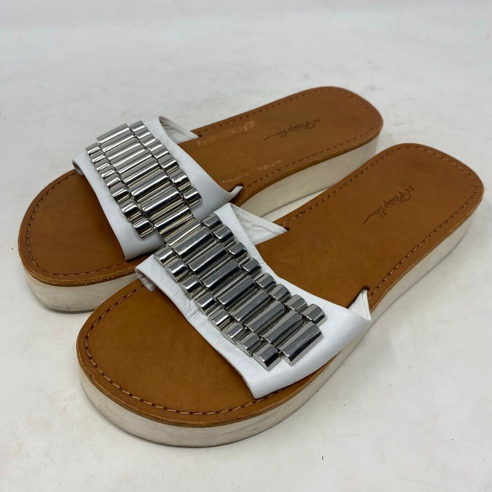 3.1 Phillip Lim Sandals White Platform Sliders Wpmens Size 8